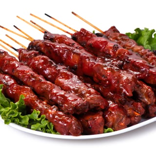 Small PT Pork Barbecue Skewers